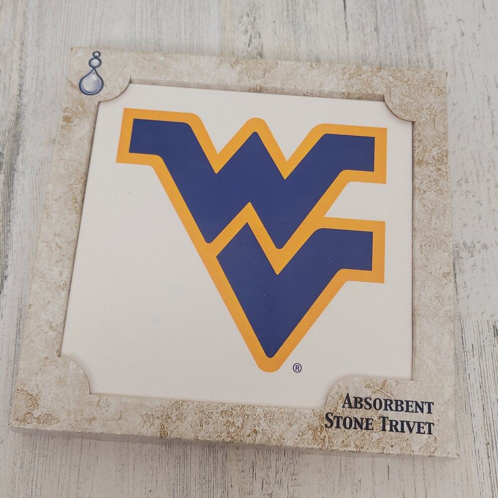 NIB West Virginia University Absorbent Stone Trivet